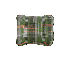 Image showing plaid pillow isolated