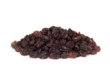 Image showing Dried raisins on a white background