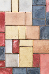 Image showing Texture of tiles brown multicolor 