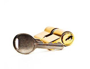 Image showing Lock and key isolated