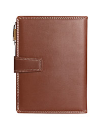 Image showing Leather notebook and pencil on white background.