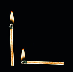 Image showing Burning match