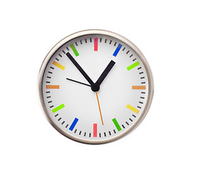 Image showing o'clock on the white wall clocks