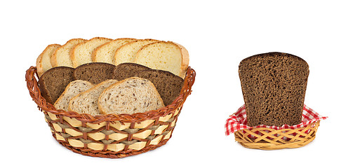 Image showing bread in baskets