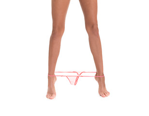 Image showing Sexy women legs with underwear