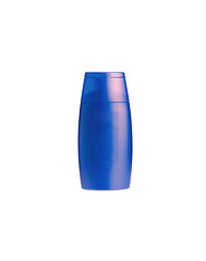 Image showing blue shampoo bottle