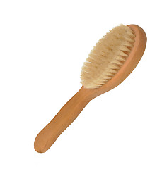 Image showing wooden soft body brush isolated