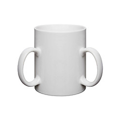 Image showing cup with two handles on a white background