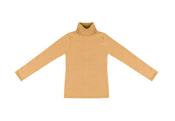 Image showing yellow sweater Isolated on white background