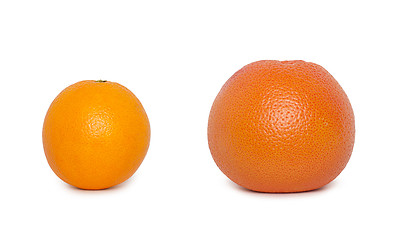 Image showing orange with grapefruit isolated