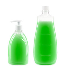 Image showing Two bottles with liquid soap