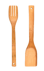 Image showing Wooden cutlery