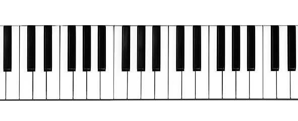 Image showing Piano keyboard close-up