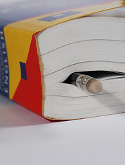 Image showing book with pencil