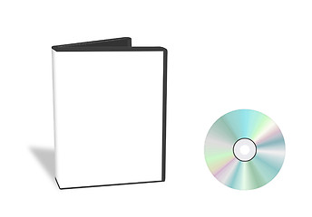 Image showing Open DVD box with cd isolated