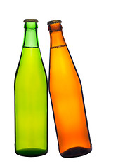 Image showing two bottle of beer isolated on white background