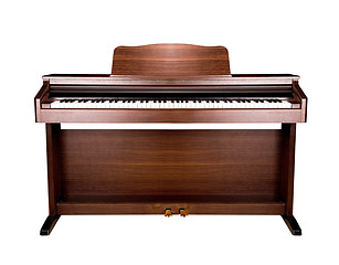 Image showing brown piano isolated