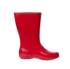 Image showing Red rubber boots