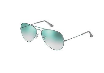 Image showing green sunglasses isolated on white