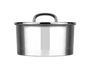 Image showing Stainless steel cooking pot