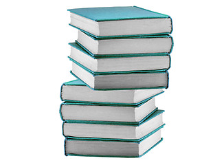 Image showing Books in blue cover isolated on white