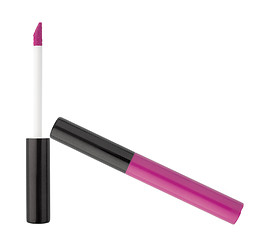 Image showing pink beautiful gloss for lips