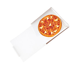 Image showing pizza in open paper box
