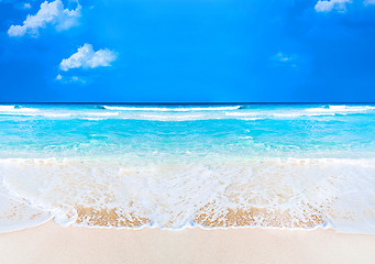 Image showing beach and tropical sea background