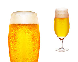 Image showing Cold glass of beer close up