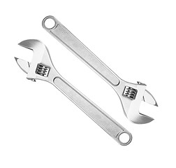 Image showing Metal spanner isolated on white background