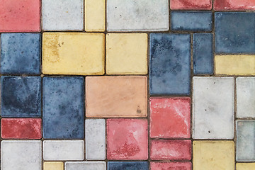 Image showing Texture of tiles brown multicolor 