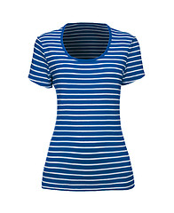 Image showing blue and white striped t-shirt