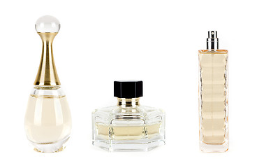 Image showing different perfumes on a white background