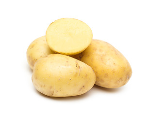 Image showing potato isolated on white background close up