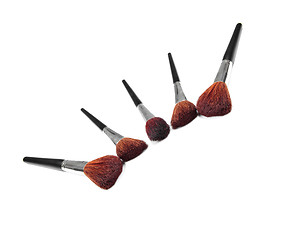 Image showing Professional make up brushes