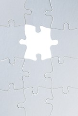 Image showing Jigsaw puzzle close up