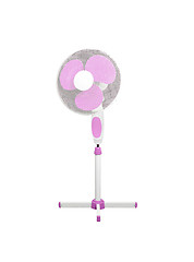 Image showing Electric floor fan isolated on the white background