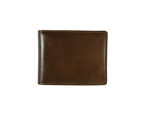 Image showing brown wallet on a white background