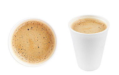 Image showing two cups of coffee isolated
