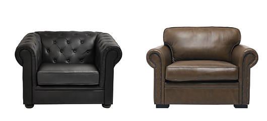 Image showing two nice leather arm chairs