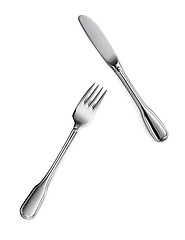 Image showing Fork and knife isolated