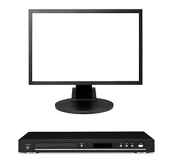 Image showing black dvd player with monitor