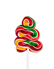 Image showing Colorful spiral lollipop lolly pop