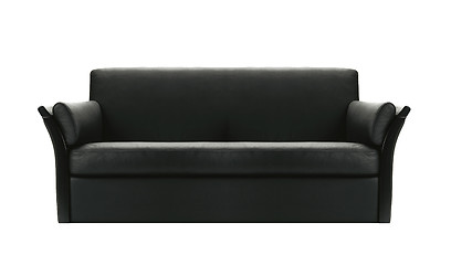 Image showing black sofa isolated on white