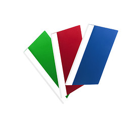 Image showing three colorful folders over white background