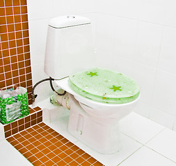 Image showing modern toilet in the bathroom