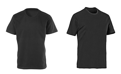 Image showing two black t-shirts isolated on white