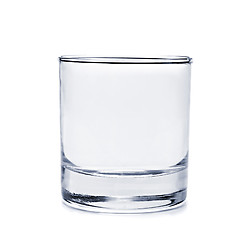 Image showing Empty glass for water on white background