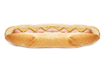 Image showing old-fashioned hot dog with mustard