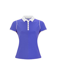 Image showing blue polo t-shirt on white background